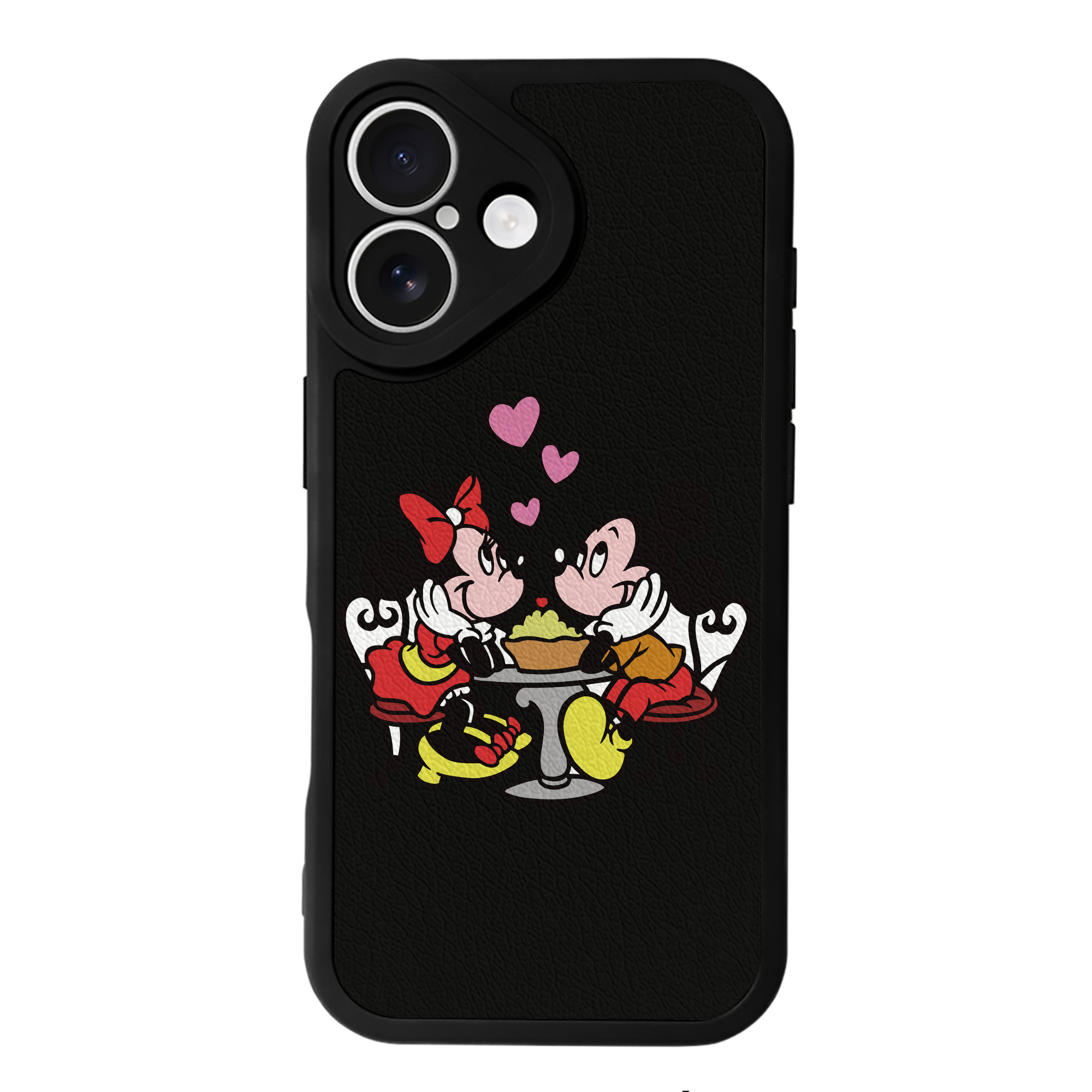 （画像用） ミッキーマウス Mickey Mouse 【iPhone 16シリーズ対応】シリコンスマホケース（レザー調） 材質：シリコン